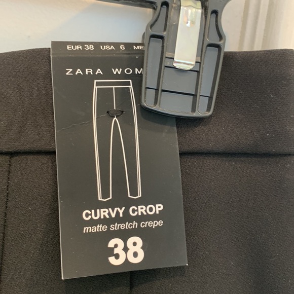 Zara Black Ankle Pants Trousers Size US 6 - Picture 6 of 8